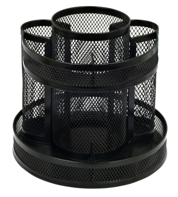 PRZYBORNIK METAL GR254 na biurko obrotowy  czarny