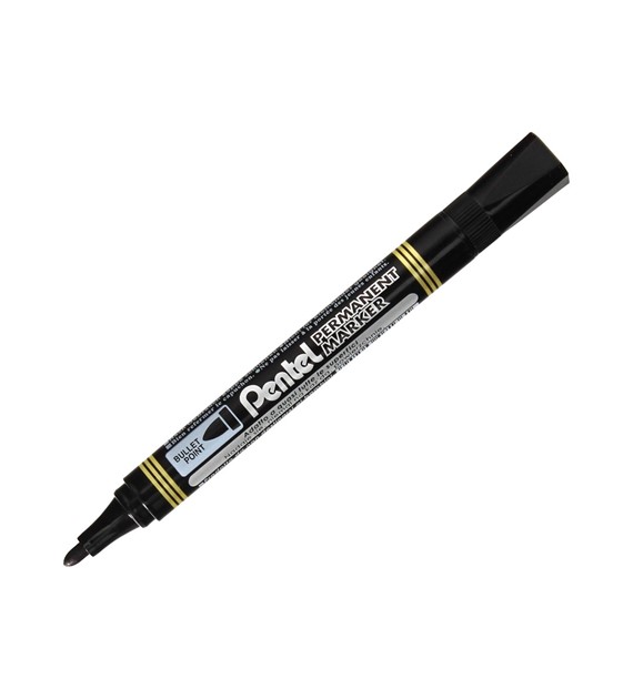 MARKER PERMANENT PENTEL OKRĄGŁY  N850  CZARNY op.12 szt.