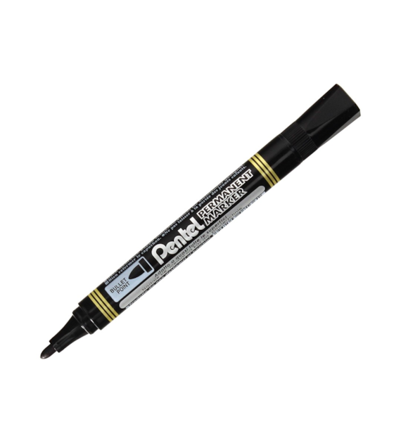MARKER PERMANENT PENTEL OKRĄGŁY  N850  Czarny  op.12 szt.