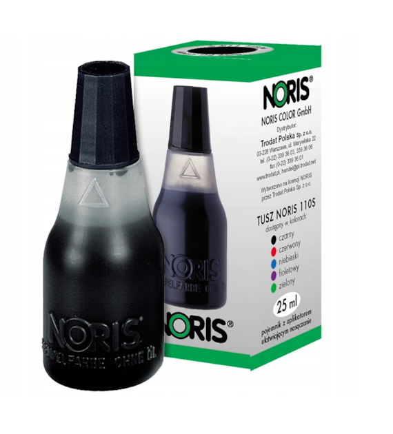 TUSZ DO STEMPLI NORIS CZARNY 25ml  opak. 10 szt.