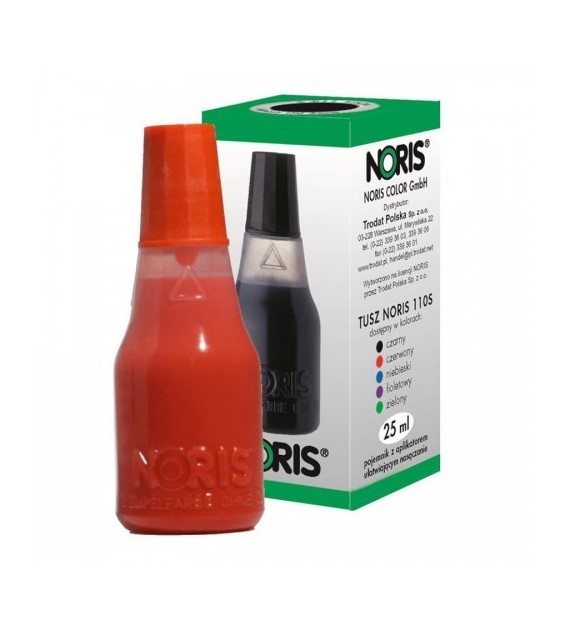 TUSZ DO STEMPLI NORIS CZERWONY 25ml  opak. 10 szt.