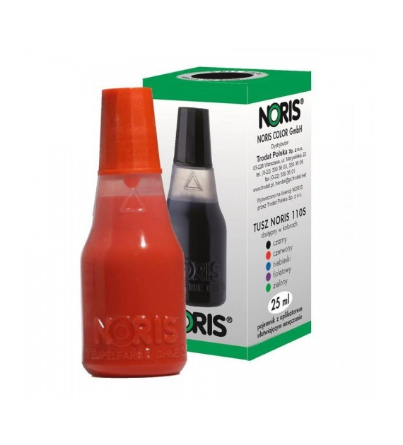 TUSZ DO STEMPLI NORIS CZERWONY 25ml  opak. 10 szt.