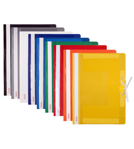 TECZKA WIĄZANA PLASTIK A-4 CZARNA  opak. 25 szt.