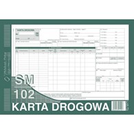 KARTA DROGOWA A-4 SM-102 NUMEROWANA