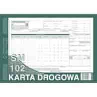 KARTA DROGOWA A-4 SM-102 NUMEROWANA