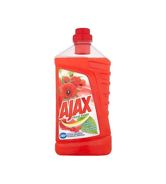 PŁYN DO PODŁOGI AJAX 1 Litr  Czerwony  Polne  Kwiaty  kart.12 szt.