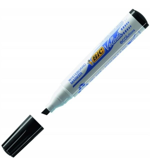 MARKER SUCHOŚCIERALNY BIC ŚCIĘTY CZARNY opak. 12 szt.