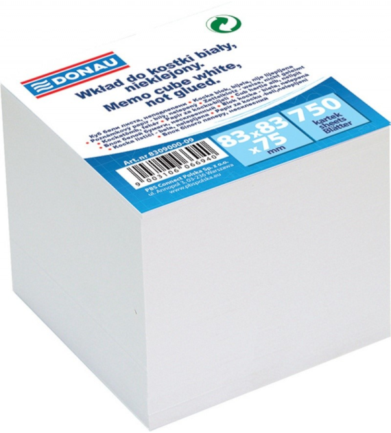 KOSTKA BIAŁA NIEKLEJONA    83X83X75mm  DONAU