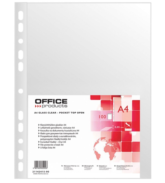 KOSZULKA A-4 OFFICE KRYSTALICZNA 50m. opak. 100 szt.