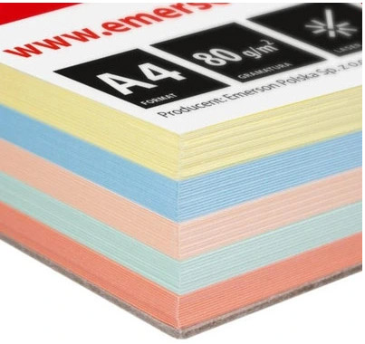 PAPIER KOLOR MIX/500 arkuszy  80g A-4 Pastelowy