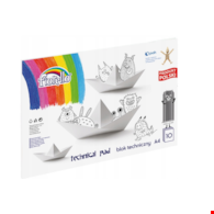 BLOK TECHNICZNY A-4/10k  Biały  Fiorello opak. 10 szt.