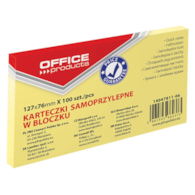 NOTES SAMOPRZYLEPNY 76X127 OFFICE ŻÓŁTY opak. 12 szt.