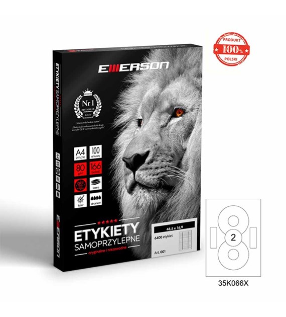 ETYKIETY SAMOPRZYLEPNE A-4 CD 118 X 118mm opak. 100 szt.  /2/