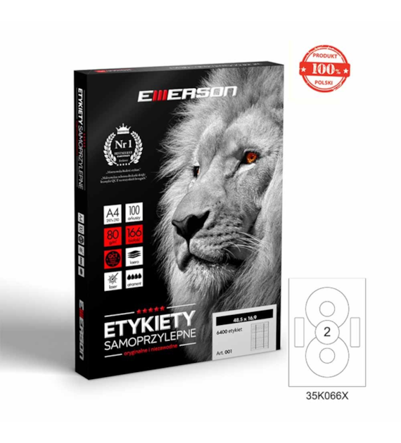 ETYKIETY SAMOPRZYLEPNE A-4 CD 118 X 118mm opak. 100 szt.  /2/