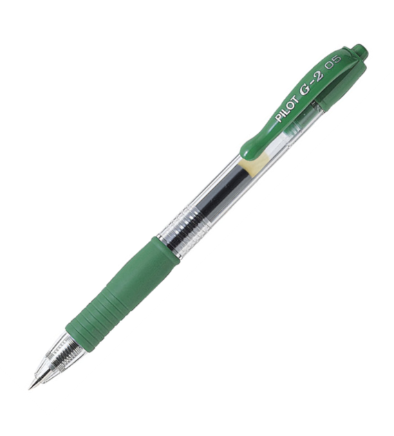 DŁUGOPIS ŻEL PILOT G2 ZIELONY opak. 12 szt.