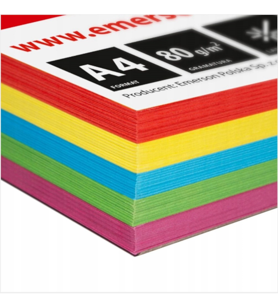 PAPIER KOLOR MIX/500 arkuszy  80g A-4 Intensywny