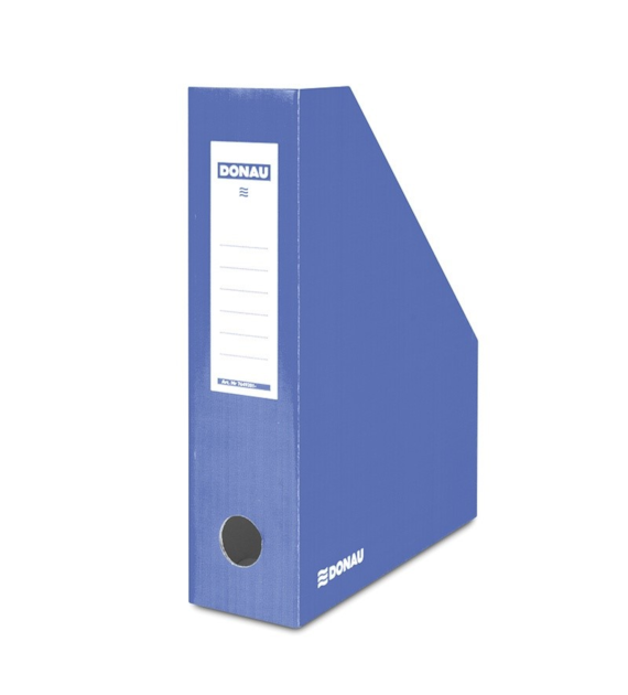 POJEMNIK NA CZASOPISMA ŚCIĘTY KARTON LAKIEROWANY NIEBIESKI  80mm opak. 20 szt.