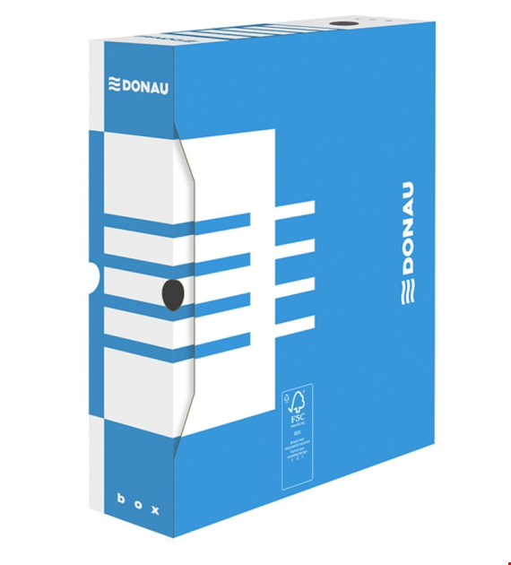 PUDEŁKO ARCHIWIZACYJNE DONAU  80MM NIEBIESKIE opak. 20 szt.