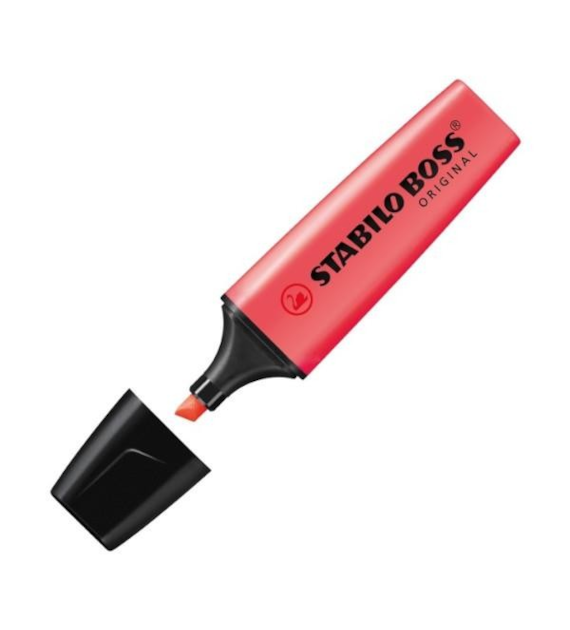 ZAKREŚLACZ STABILO BOSS CZERWONY  opak. 10 szt.