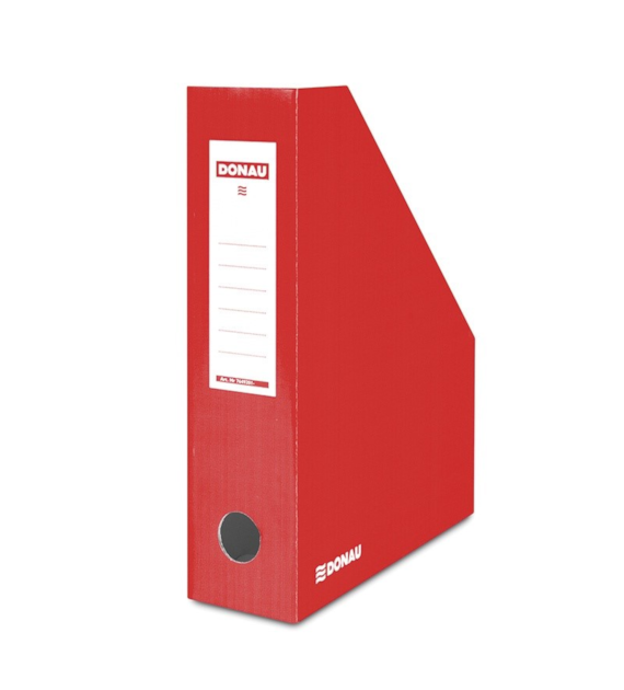 POJEMNIK NA CZASOPISMA ŚCIĘTY KARTON LAKIEROWANY CZERWONY 80MM opak. 20 szt.