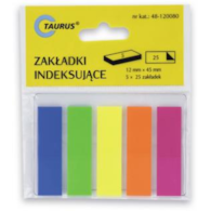 ZAKŁADKI INDEKSUJĄCE PLASTIKOWE 5 kol. 45x12/25