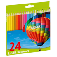 KREDKI OŁÓWKOWE 24 kolory UNIONL SZEŚCIOKĄTNE