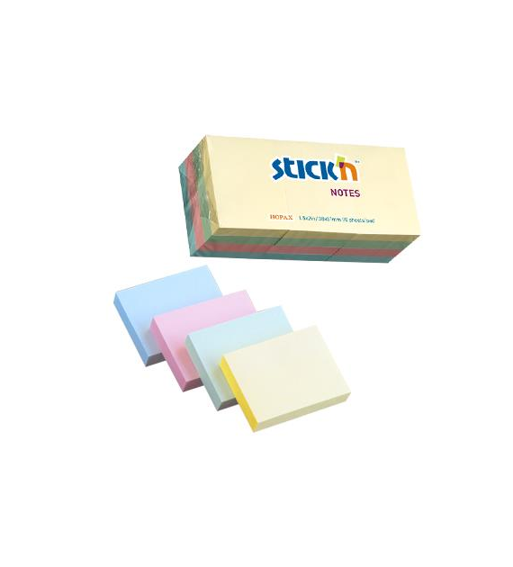NOTES SAMOPRZYLEPNY 38X51 PASTEL 3x4kolx100 Stick'n