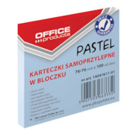 NOTES SAMOPRZYLEPNY 76X76 OFFICE NIEBIESKI opak. 12 szt.