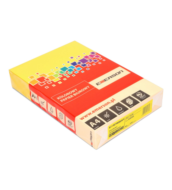 PAPIER KOLOR ŻÓŁTY A-4   A'5