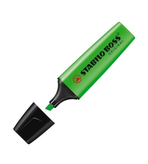 ZAKREŚLACZ STABILO BOSS ZIELONY opak. 10 szt.