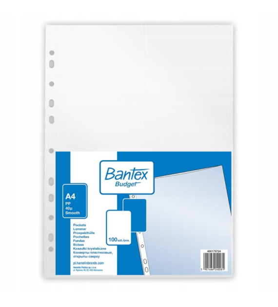 KOSZULKA A-4 BANTEX KRYSTALICZNA 45m. Karton 100 szt.