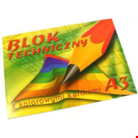 BLOK TECHNICZNY A-3/10k  Kolorowy