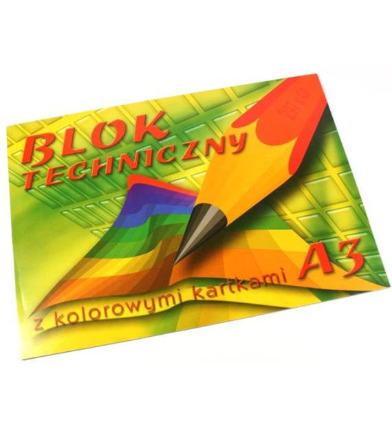BLOK TECHNICZNY A-3/10k  Kolorowy