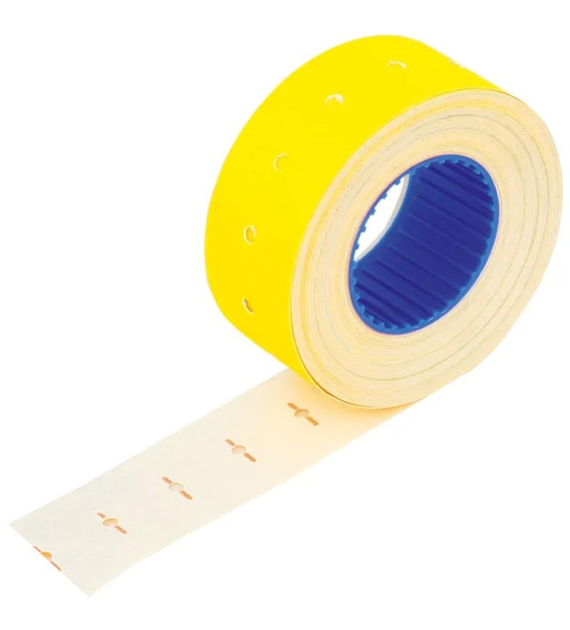 TAŚMA DO METKOWNICY 22X12/PROSTA/JEDNORZĘDOWA/ŻÓŁTA A'5