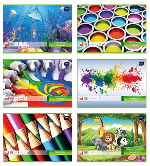 BLOK RYSUNKOWY A-4/10k  Kolorowy