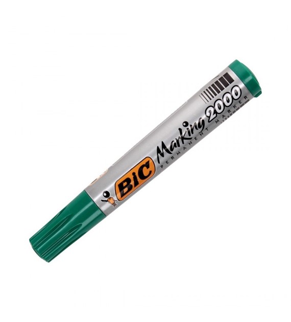 MARKER PERMANENT BIC ECOLUTIONS OKRĄGŁY ZIELONY opak. 12 szt.