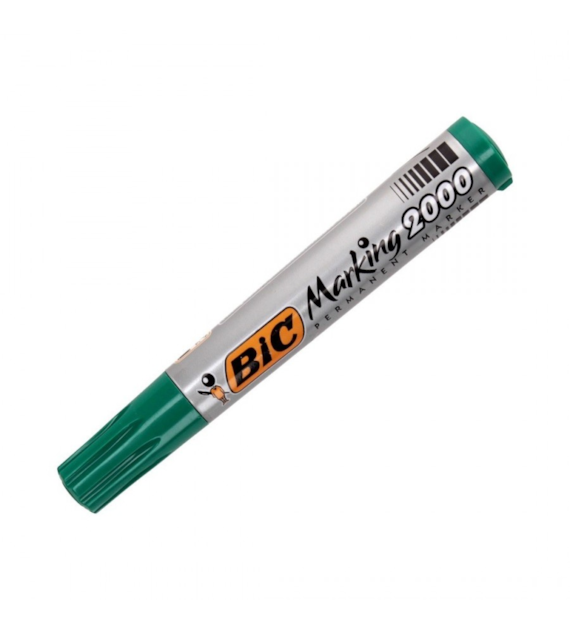 MARKER PERMANENT BIC ECOLUTIONS OKRĄGŁY ZIELONY opak. 12 szt.