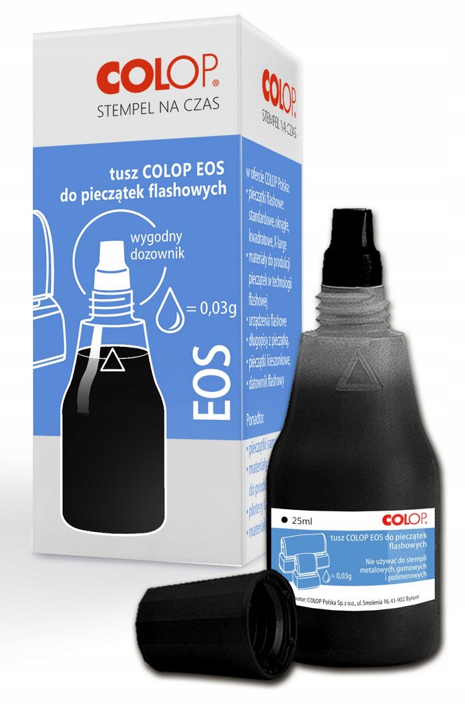 TUSZ DO STEMPLI COLOP EOS FLASH CZARNY 25 ml.