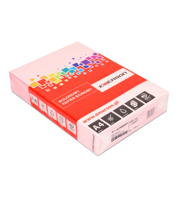 PAPIER KOLOR RÓŻOWY A-4   kart. 5 ryz