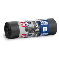 WORKI NA ŚMIECI  60L/10   LDPE  Supermocne  Czarne  kart. 24 rolki