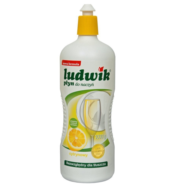 PŁYN DO NACZYŃ LUDWIK 900 ml  Cytryna kart.12 szt.
