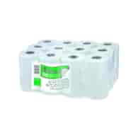 RĘCZNIK W ROLI Mini  2W  Biały  60m worek 12 rolek