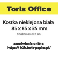 KOSTKA BIAŁA KLEJONA     TORIS OFFICE   85x85x35mm