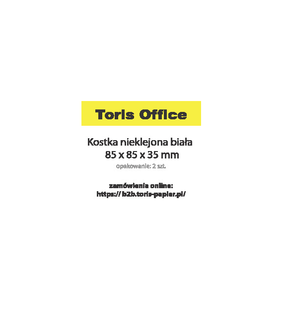 KOSTKA BIAŁA KLEJONA    85x85x35mm