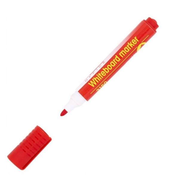 MARKER SUCHOŚCIERALNY D.Rect OKRĄGŁY 3150 Czerwony opak. 12 szt.