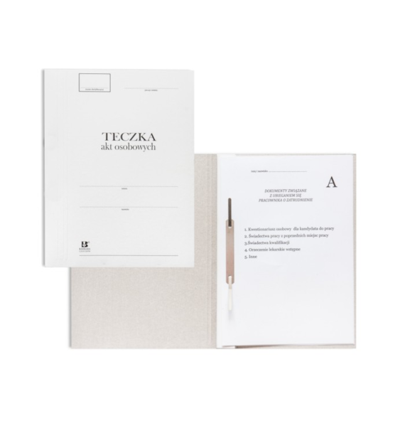 TECZKA DO AKT OSOBOWYCH TEKTURA ABCDE opak. 10 szt.