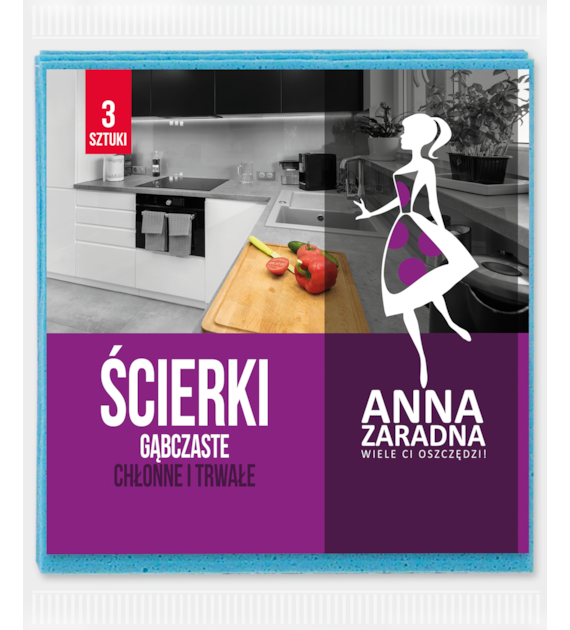 ŚCIERECZKI GĄBCZASTE  opak. 3 szt.