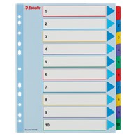 PRZEKŁADKI A-4/1-10 ESSELTE/KARTON/KOLOR/MAXI MYLAR