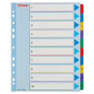 PRZEKŁADKI A-4/1-10 ESSELTE/KARTON/KOLOR/MAXI MYLAR