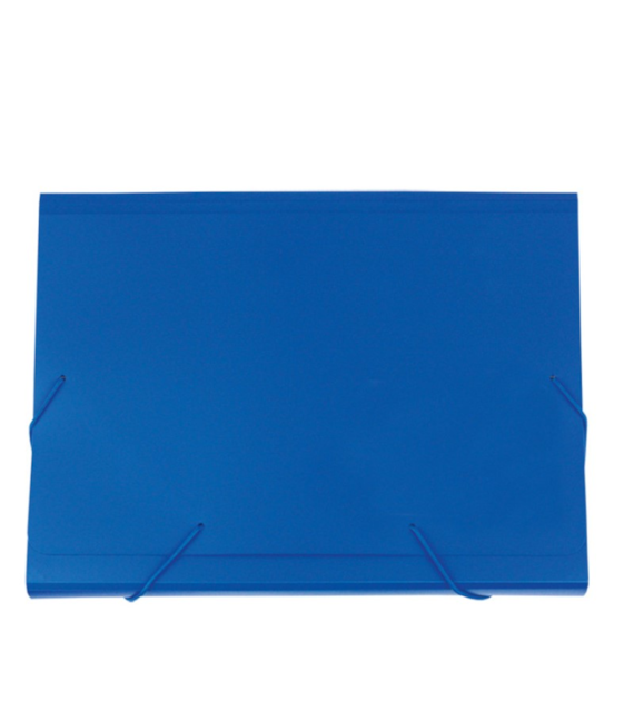 TECZKA HARMONIJKA 12 PRZEGRÓD 9112C z gumką niebieska